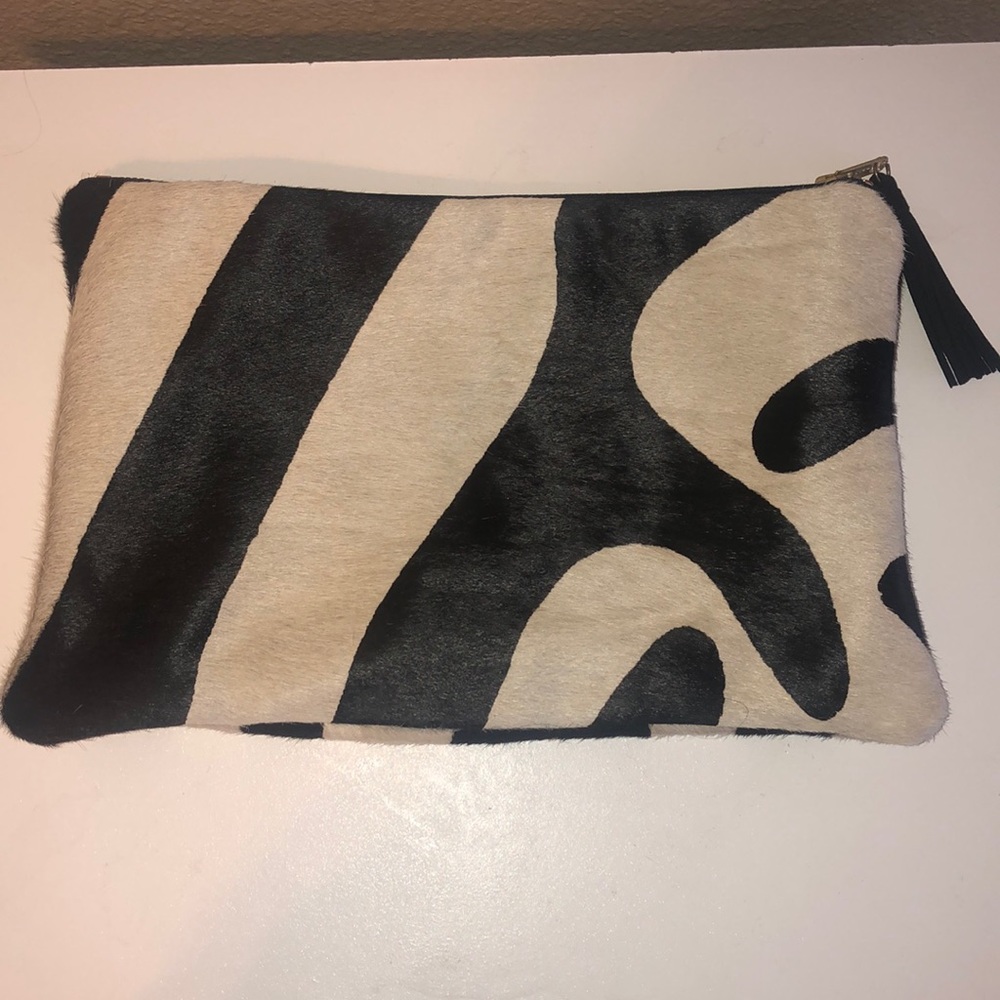 Parker and Hyde zebra clutch